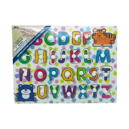 WOODEN PEG LEARNING PUZZLE ASSORTED