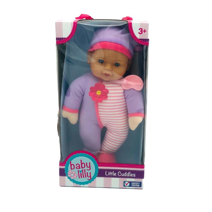 WHITE LITTLE CUDDLE DOLL 13 IN