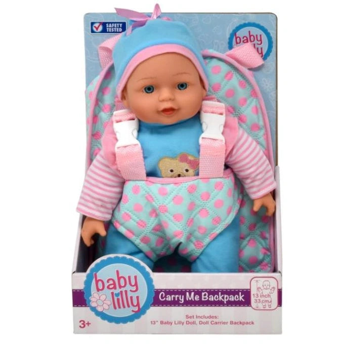 13 IN WHITE BABY LILLY WITH BACKPACK