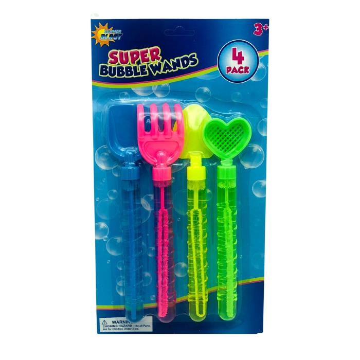 4 PC SAND TOY BUBBLE WAND