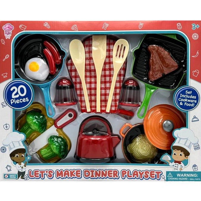 20 PC LETS MAKE DINNER PLAY SET