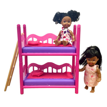 4.5 IN BLACK SOPHIE SLUMBER PARTY WITH TWO DOLLS