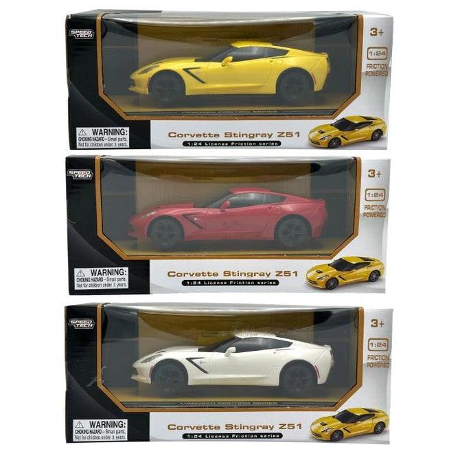 1:24 CORVETTE C7 FRICTION POWERED ASSORTED