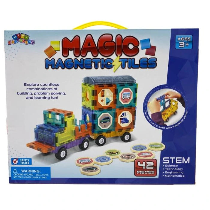 42 PC MAGNETIC TILES BUILDING SET