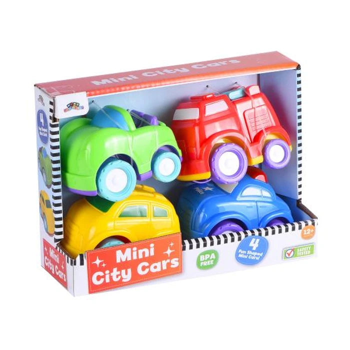 4 PC MINI CITY CARS