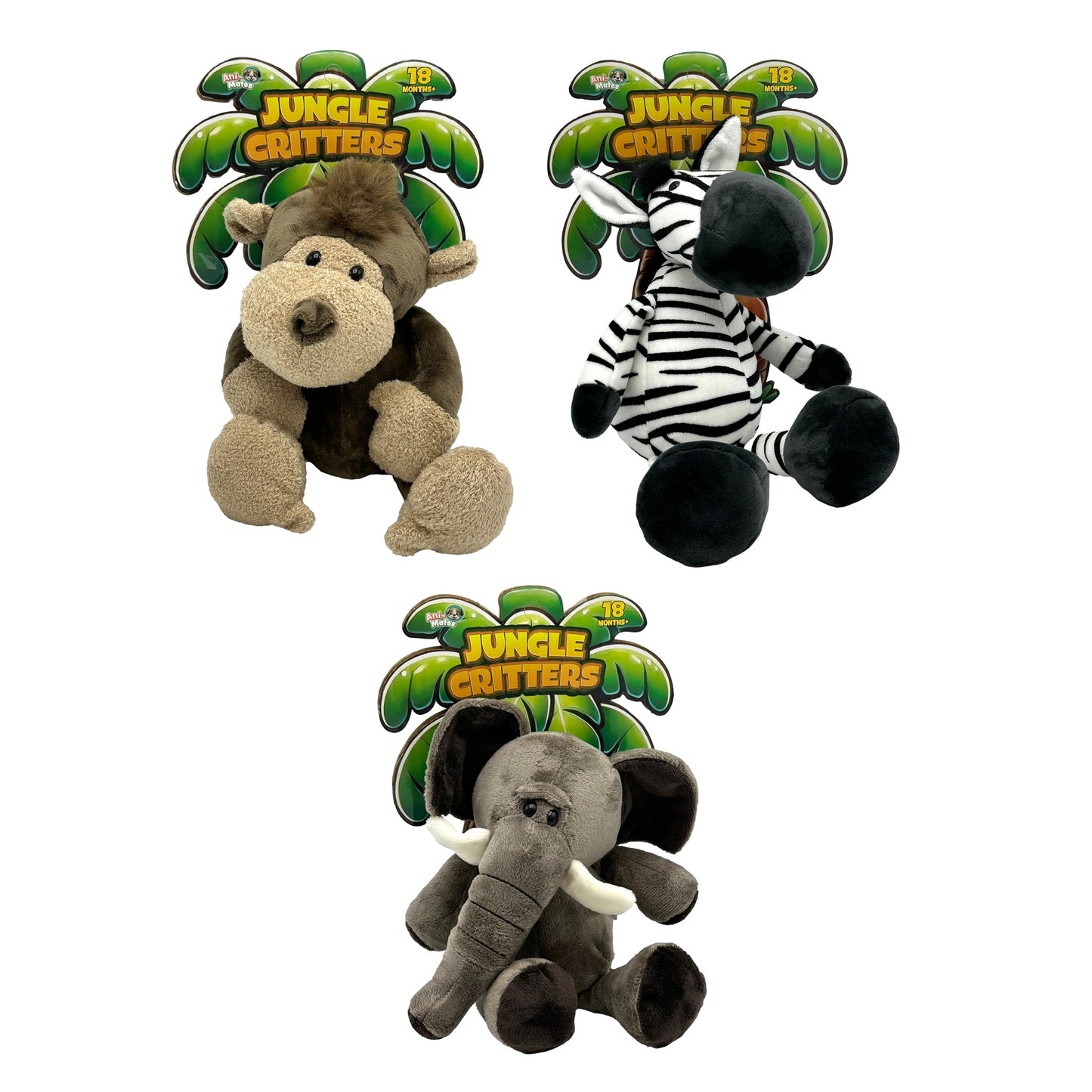 12 IN SAFARI PLUSH ASSORTED