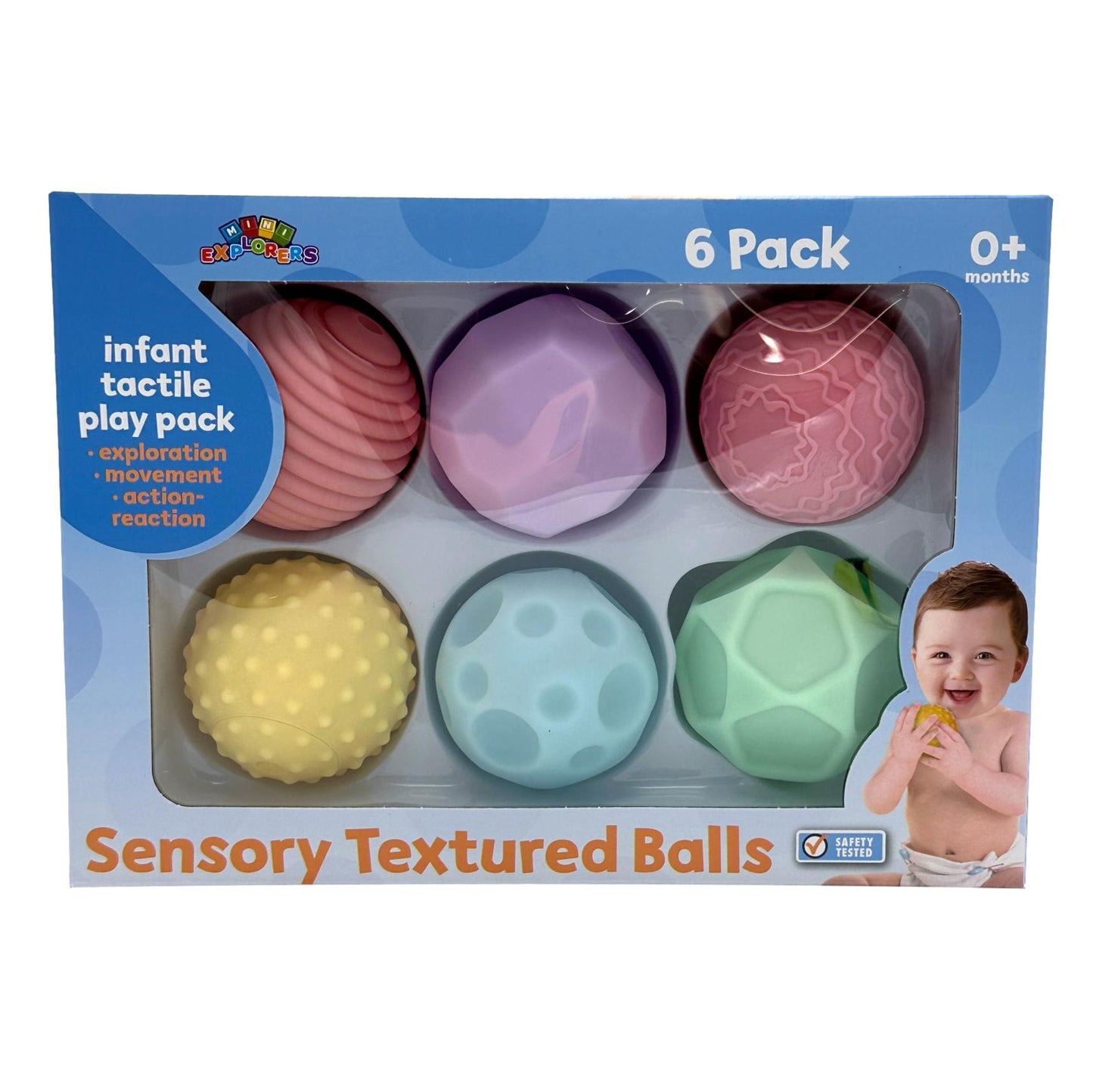 6 PK SENSORY TEXTURED BALLS