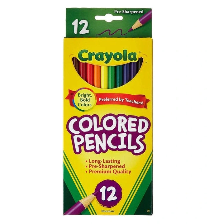 CRAYOLA 12 CT COLORED PENCILS PRE-SHARPENED