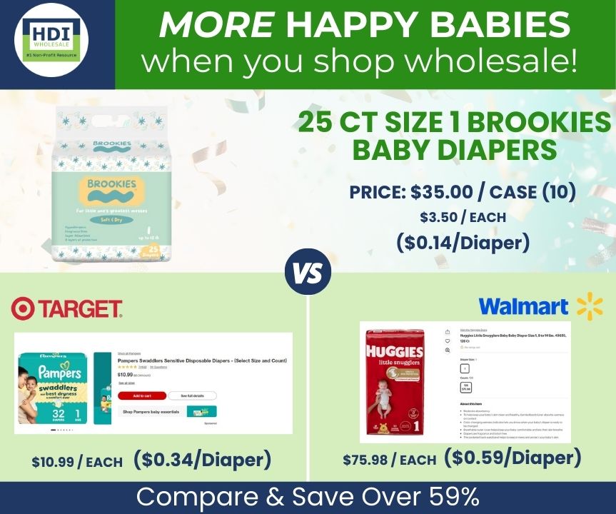 25 PAÑALES PARA BEBÉ TAMAÑO 1 PARA HASTA 12 LIBRAS