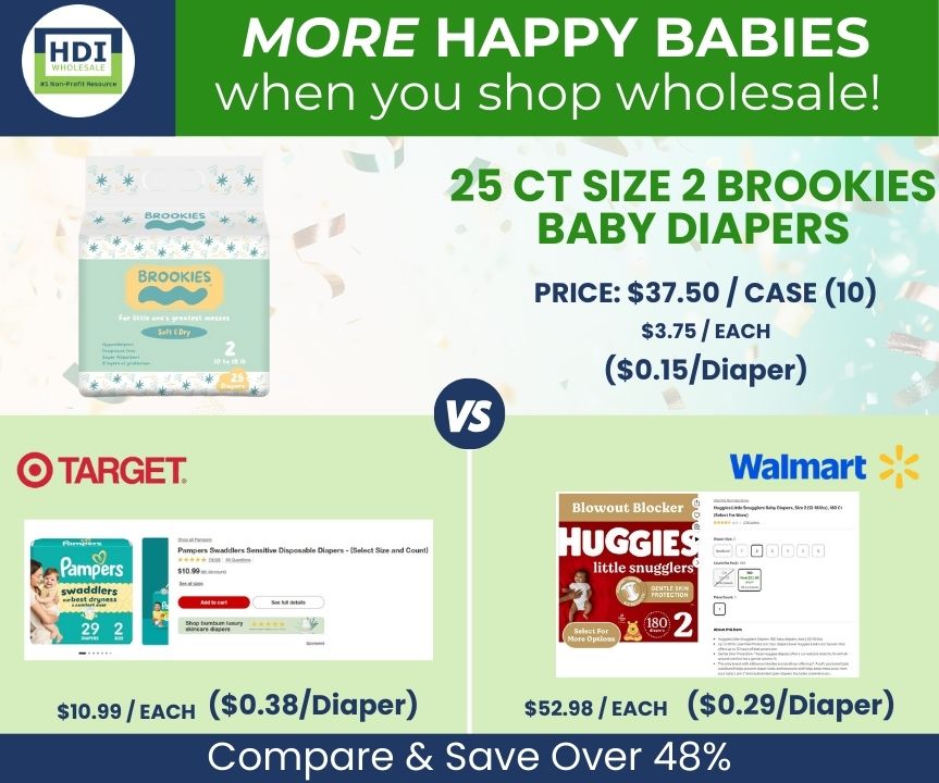 25 PAÑALES PARA BEBÉS TAMAÑO 2 DE 10 A 18 LIBRAS