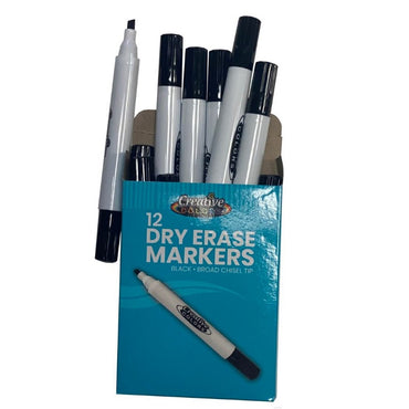 SINGLE BROAD BLACK DRY-ERASE MARKER CHISEL TIP