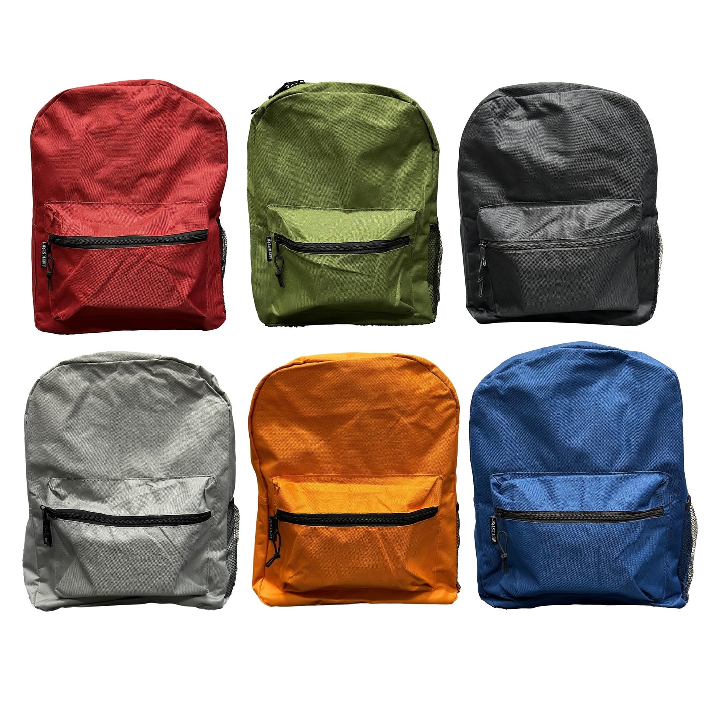 15 IN SOLID SCHOOL BACKPACK ASSORTED