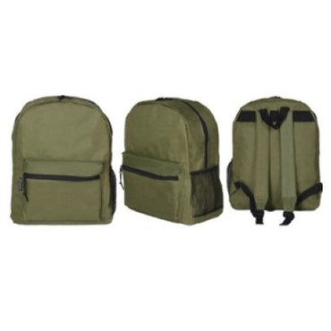 15 IN SOLID SCHOOL BACKPACK ASSORTED