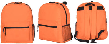 15 IN SOLID SCHOOL BACKPACK ASSORTED