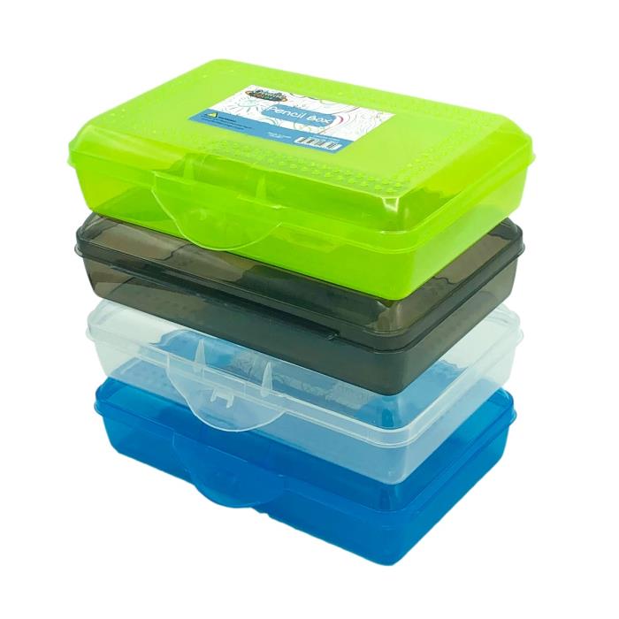 TRANSPARENT PENCIL BOX ASSORTED
