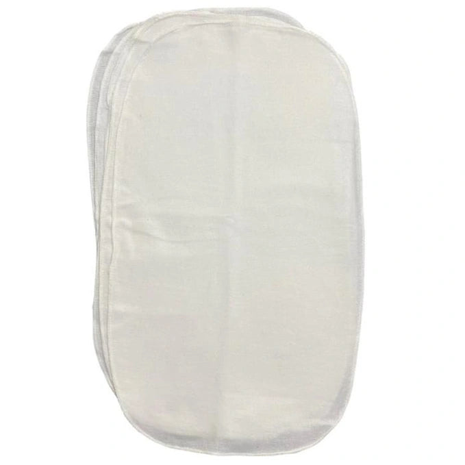 WHITE FLANNEL BURP CLOTH 11 X 18 IN