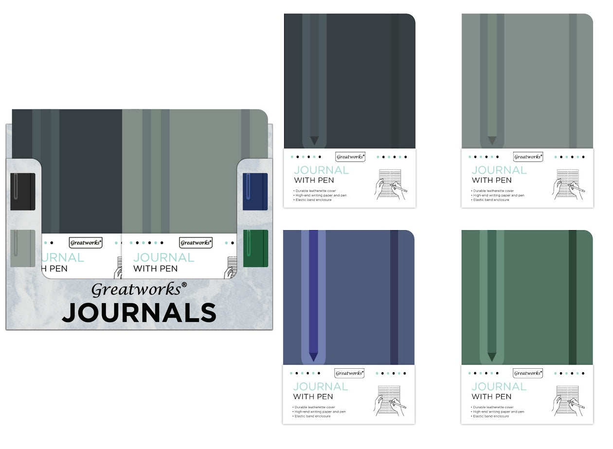 JOURNAL WITH PEN ASSORTED