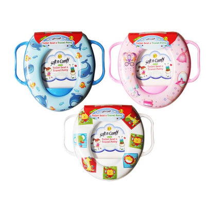 BABY TOILET SEAT WITH HANDLES ASSORTED