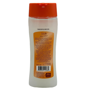 Personal Care Shea Solutions coconut body wash bottle.