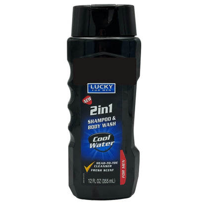 12 OZ MEN'S COOL WATER 2 IN 1 SHAMPOO & BODY WASH
