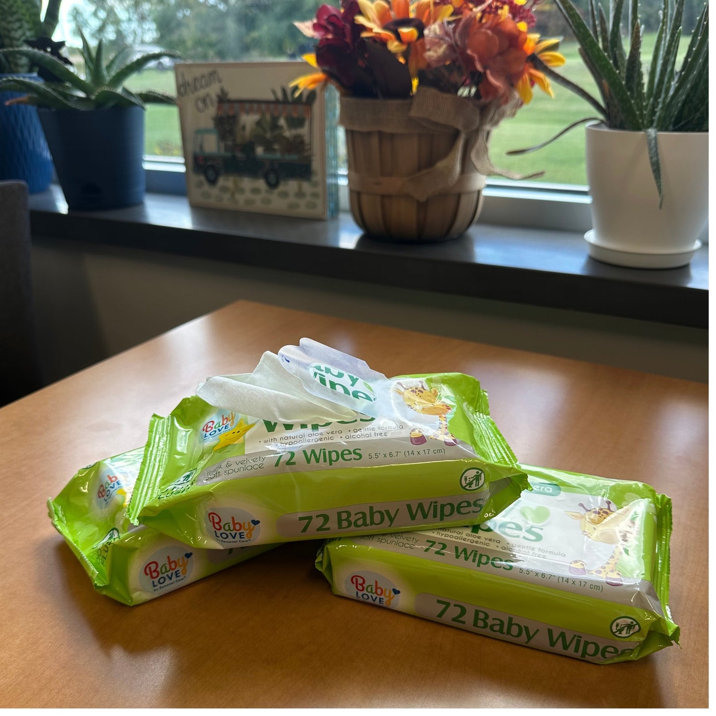 72 toallitas húmedas para bebé con aloa
