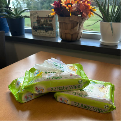 72 toallitas húmedas para bebé con aloa