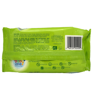 72 CT BABY WIPES WITH ALOE