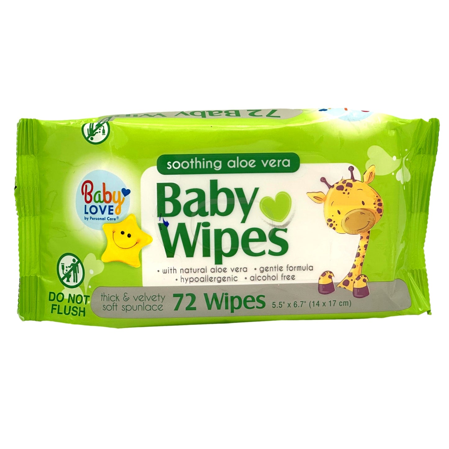 72 toallitas húmedas para bebé con aloa