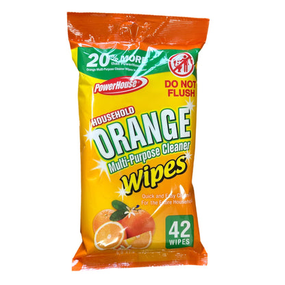 42 toallitas para superficies de color naranja, hojas de 5,9 x 7,9 pulgadas