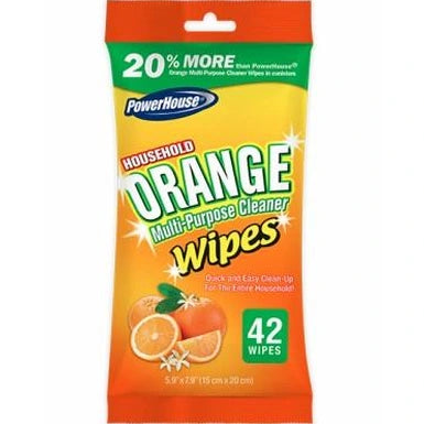 42 CT ORANGE CITRUS WIPES 5.9 X 7.9 IN SHEETS
