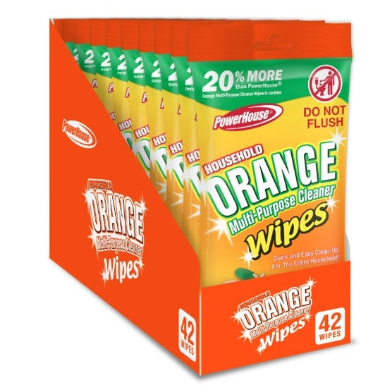 42 CT ORANGE CITRUS WIPES 5.9 X 7.9 IN SHEETS