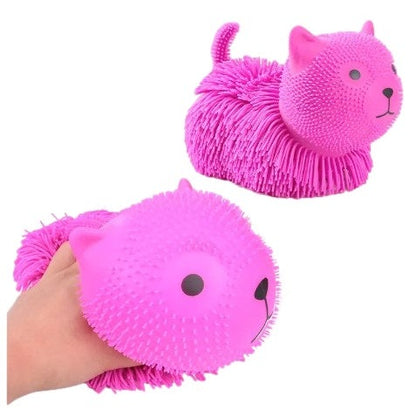 SHAGGY CAT SQUEEZE TOY ASSORTED