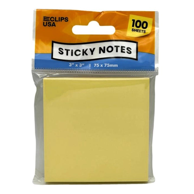 1 PC 100 CT STICKY NOTES 3 X 3 IN YELLOW