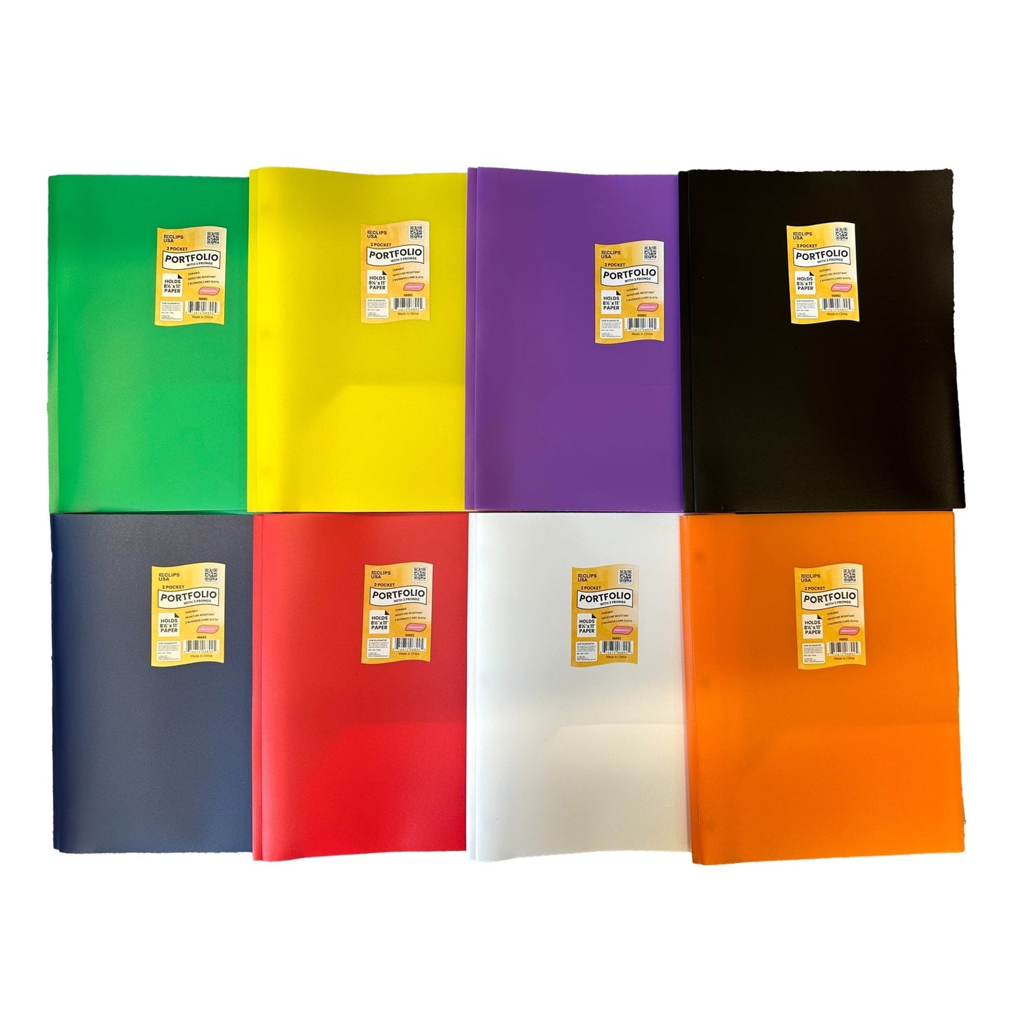 POLY 3 PRONG PORTFOLIO TWO POCKET ASSORTED