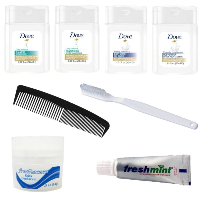 8 PC DOVE ADULT HYGIENE KIT