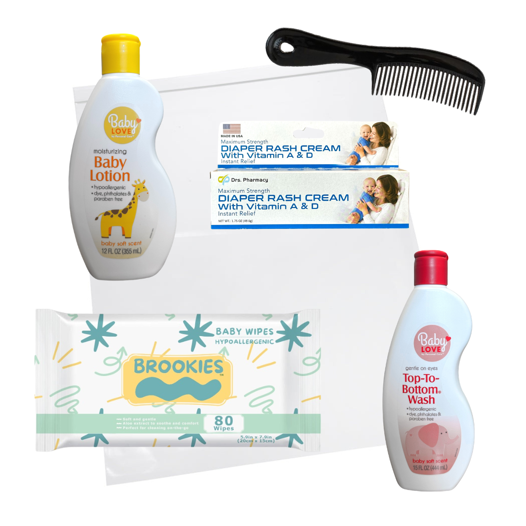 5 PC FULL SIZE BABY BATH KIT