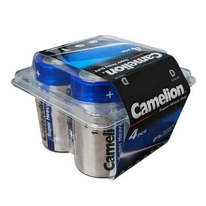 4 PK D BATTERIES SUPER HEAVY DUTY