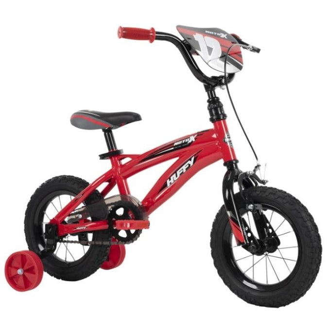 12 IN MOTO X GLOSS RED BIKE KIDS COASTER WITH TRAINING WHEELS