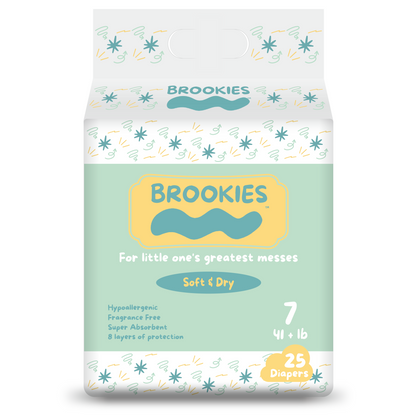 25 CT SIZE 7 BABY DIAPERS FOR 41+ LBS