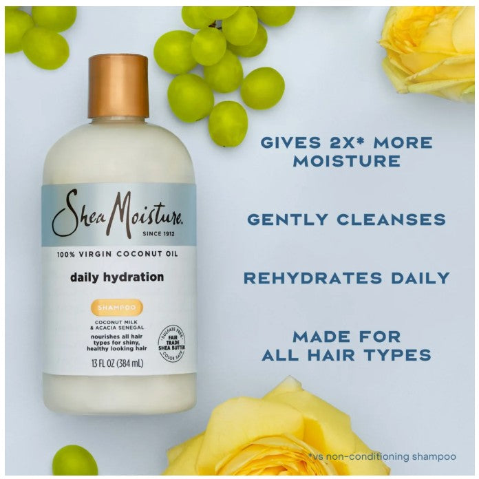 CHAMPÚ DE HIDRATACIÓN DIARIA DE 3.2 OZ ACEITE DE COCO 100% VIRGEN