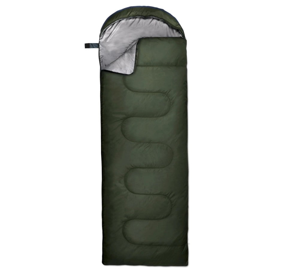 DELUXE SLEEPING BAG WITH STUFF SACK ASSORTED