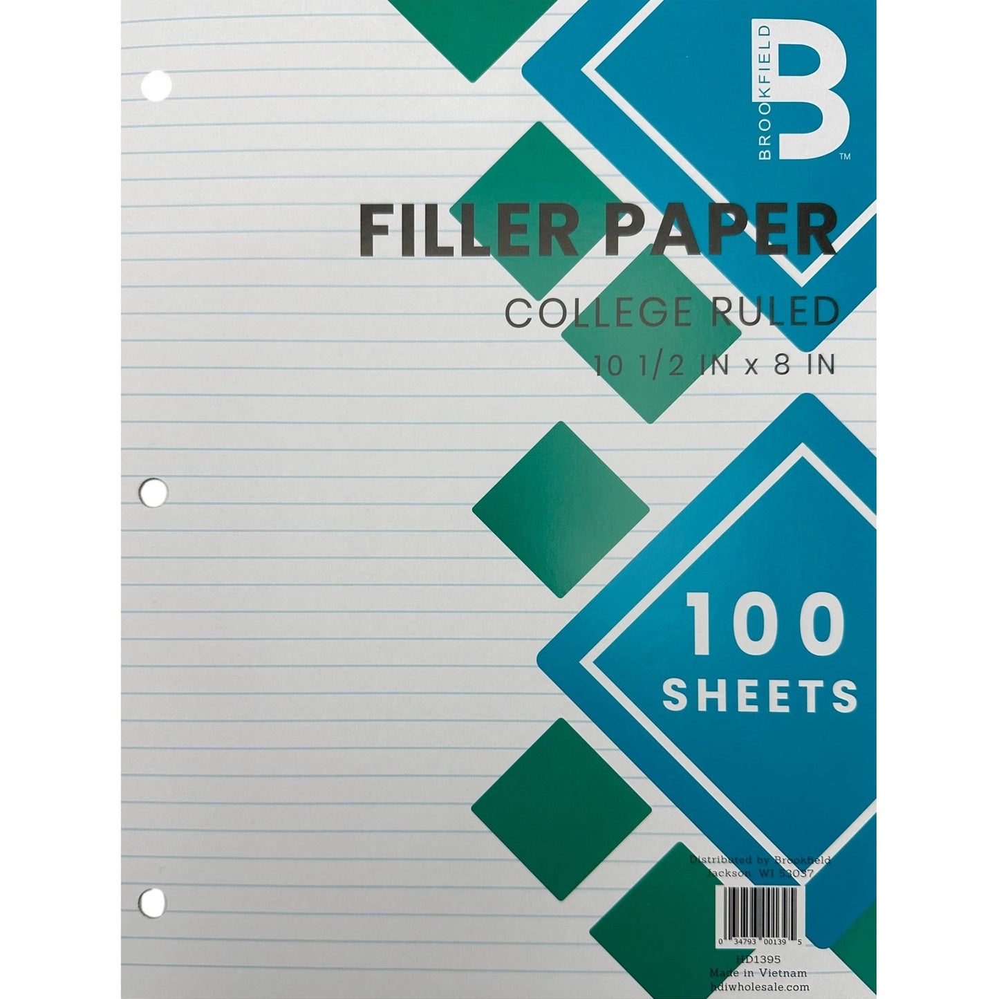 COLLEGE RULED FILLER PAPER 100 SHEETS