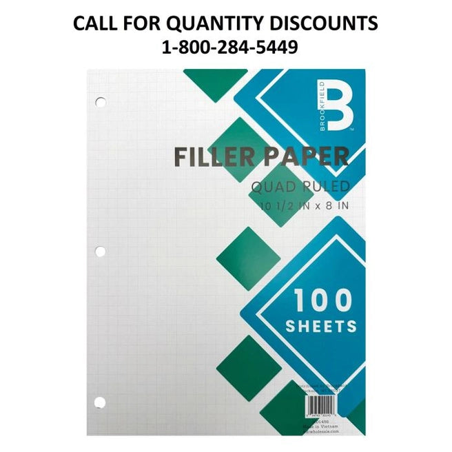 QUAD RULED FILLER PAPER 100 SH