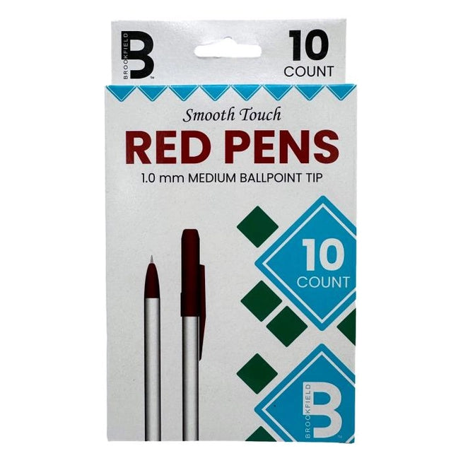 10 CT RED STICK PENS BOXED