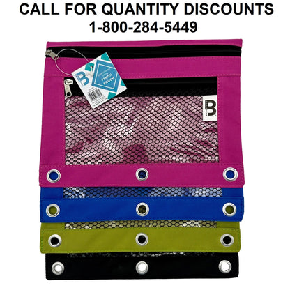 ESTUCHE PARA LÁPICES DE 3 ANILLAS SURTIDO 2 BOLSILLOS