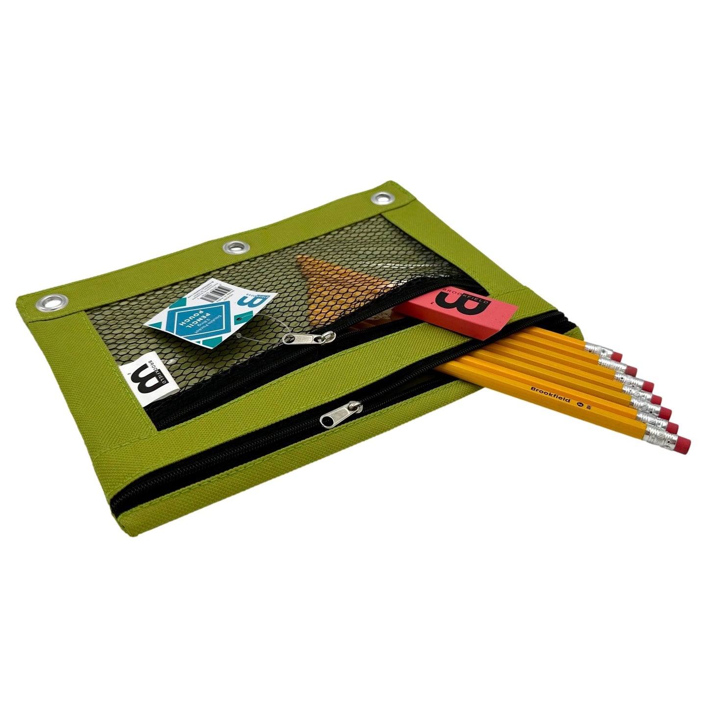 3 RING PENCIL POUCH ASSORTED 2 POCKET