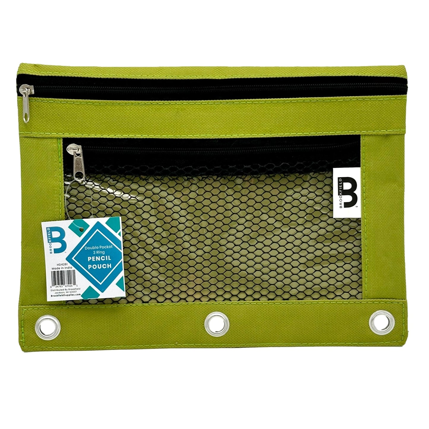 3 RING PENCIL POUCH ASSORTED 2 POCKET
