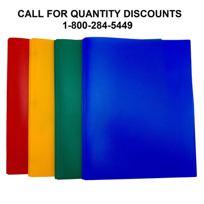 POLY 3 PRONG PORTFOLIO ASSORTED 2 POCKET