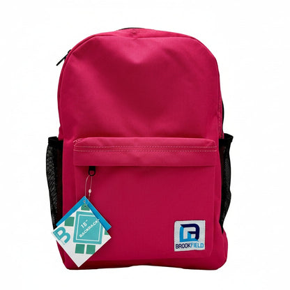 MOCHILA ESCOLAR 15 EN 2 BOLSILLOS LATERALES DE MALLA SURTIDOS