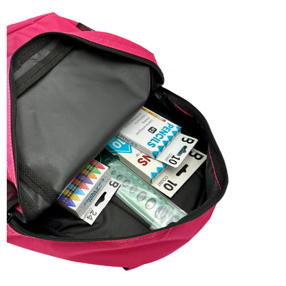 15 IN SCHOOL BACKPACK 2 MESH SIDE POCKETS ASSORTED